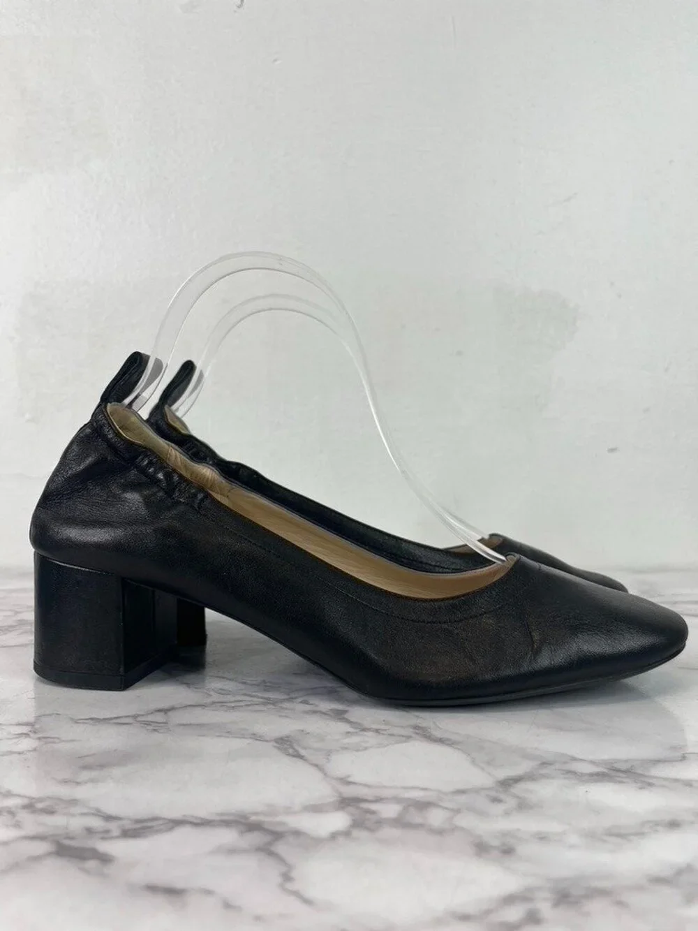 Everlane Women's Black The Italian Leather Day Heel Sz 7.5